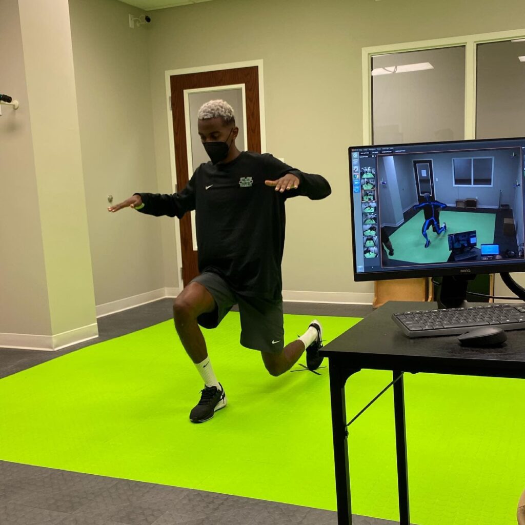 A photo of a person using the 3D Performance Lab